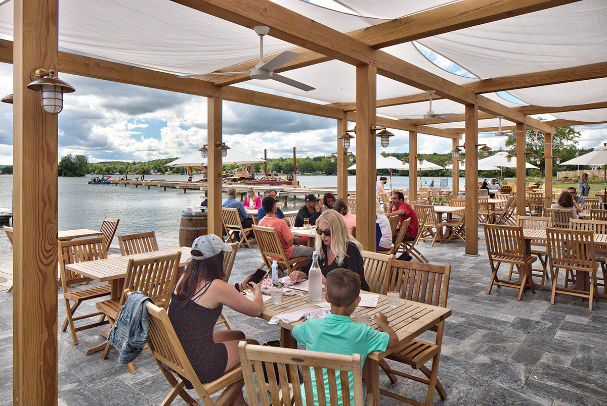 View of Canadaigua Lake from the outside patio area