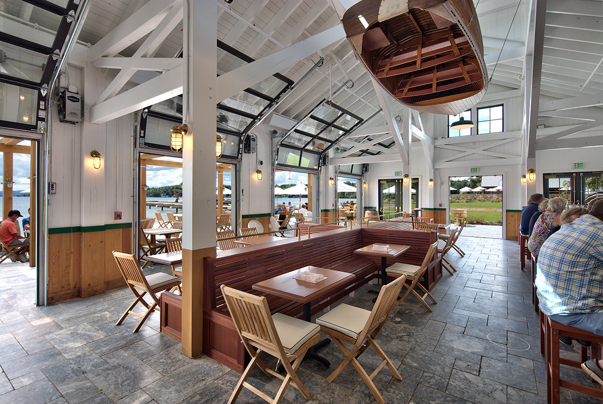 Interior view looking out towards Canandaigua Lake