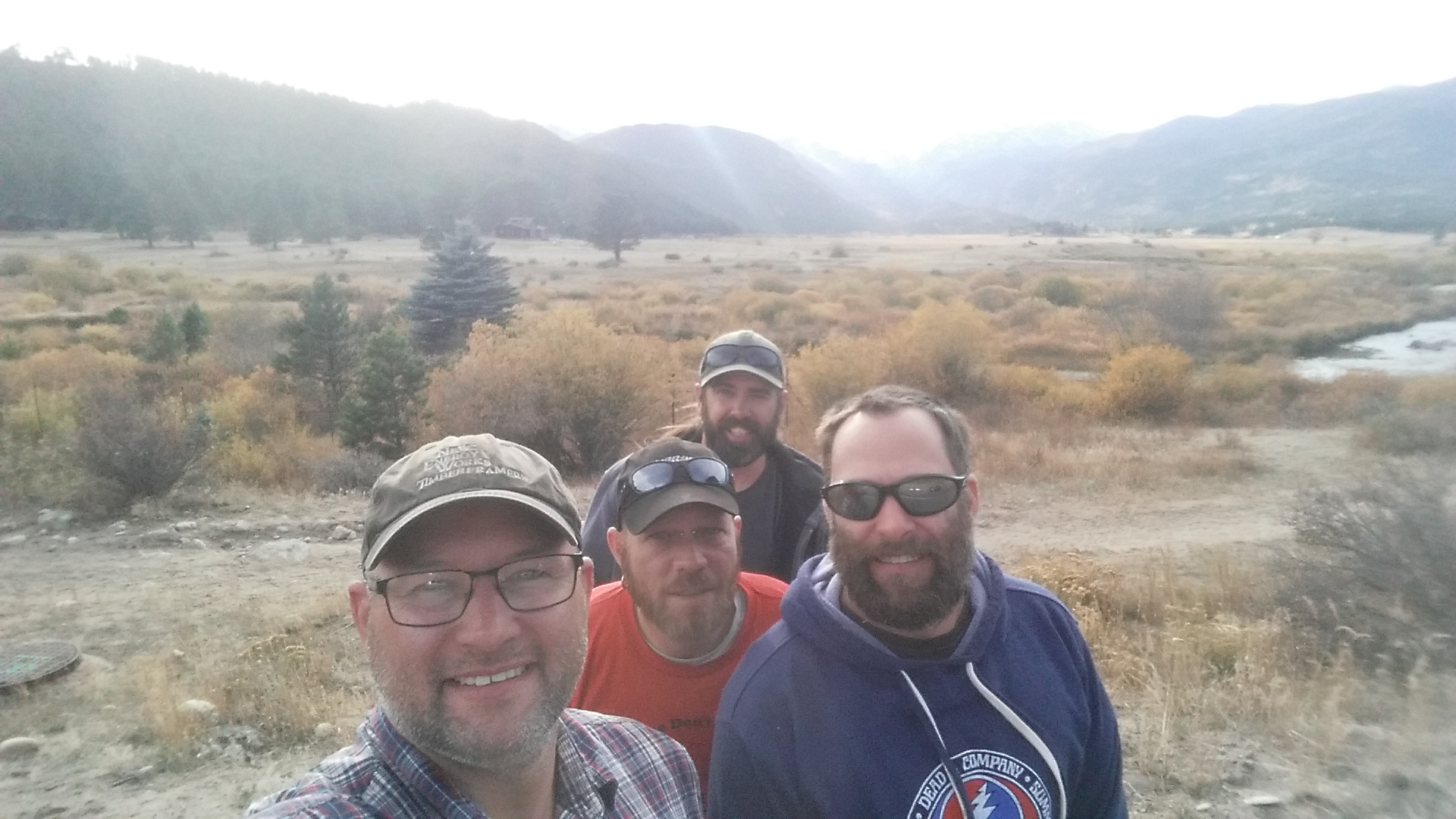 Leaving the frame to check out the region. Darren, Mike, Jimmy, and Todd.