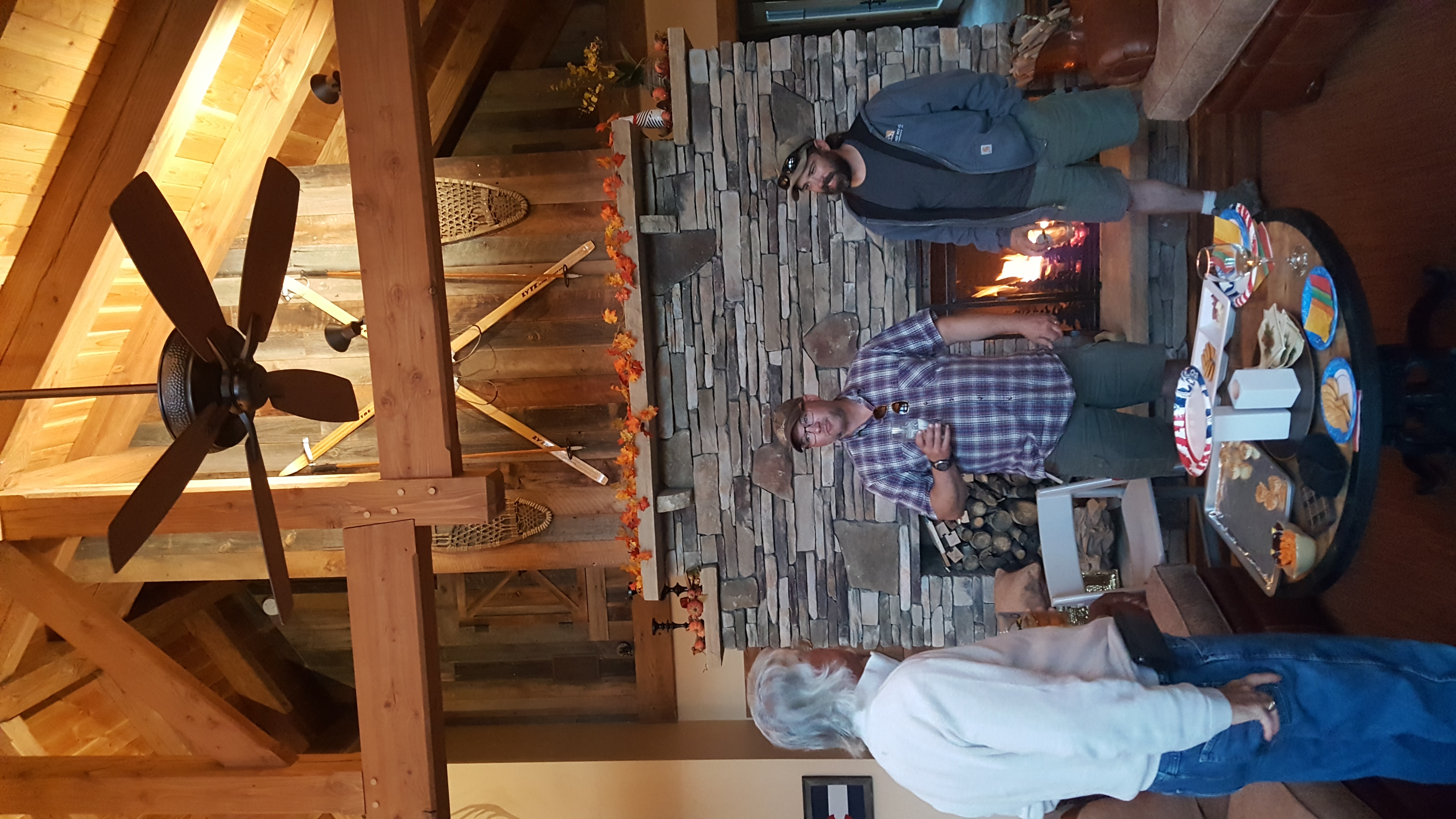 An unexpected drop-in was met with smiles, snacks, and a tour of John and Cindy’s timber frame home. (Gosh we have wonderful clients! Or, as Mike described them, “lovely folks”.)