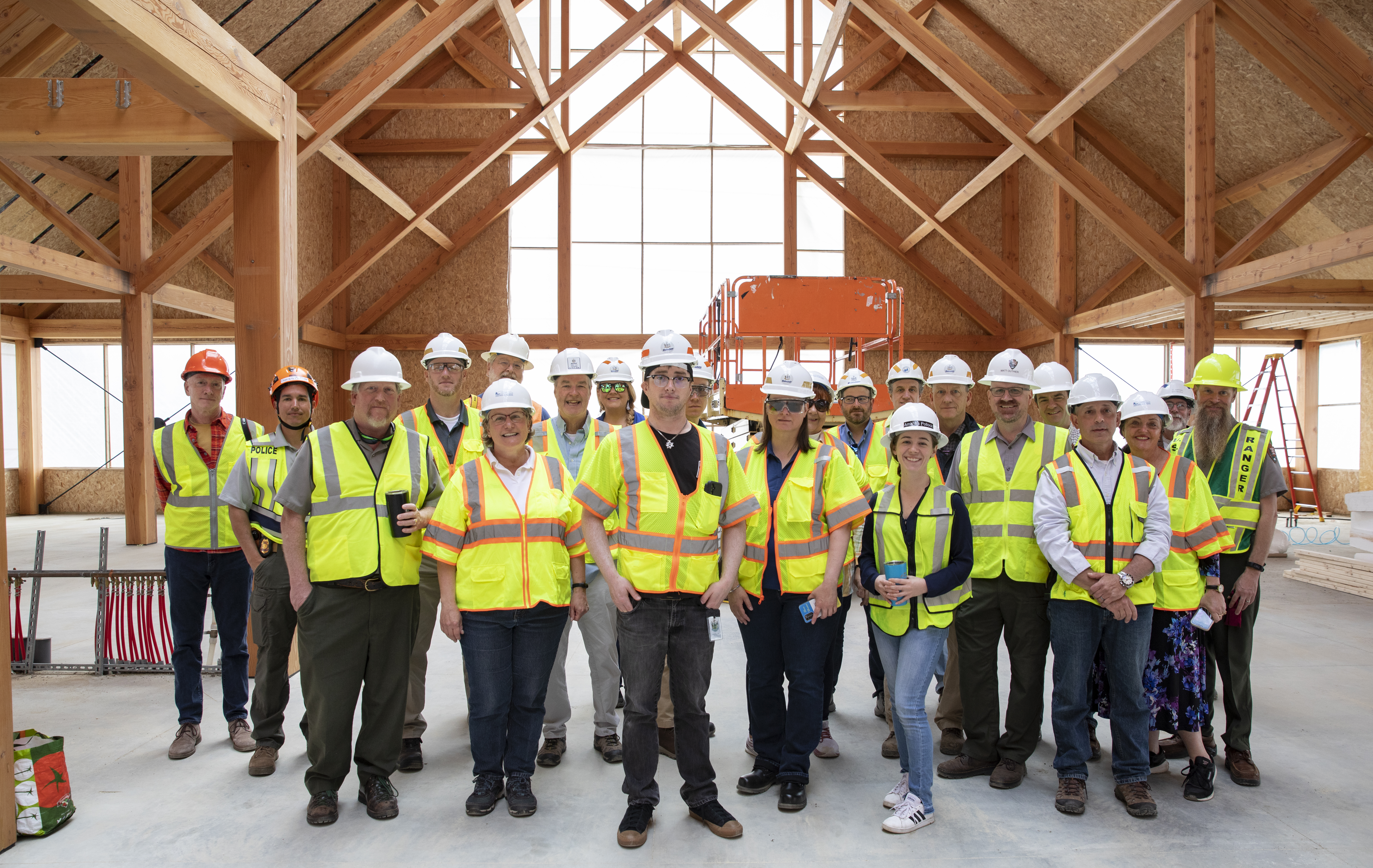 Friends of Acadia in the Timber Frame of the Acadia Gateway Center by New Energy Works