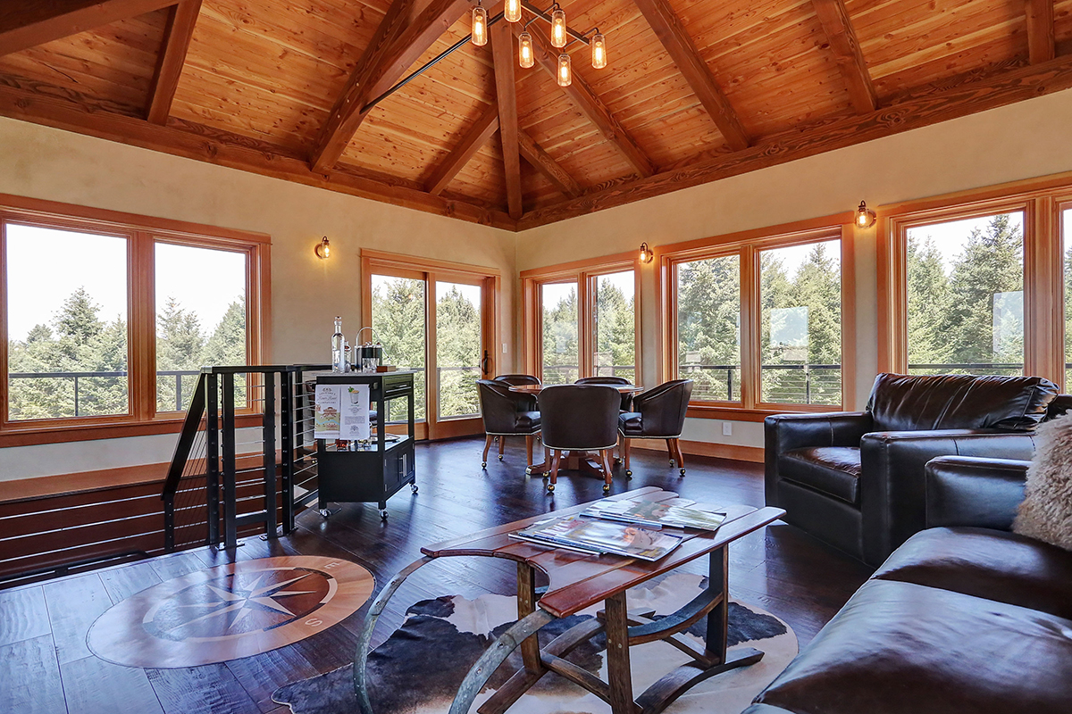 New Energy Works Oregon Timber Frame Home with Tower Room