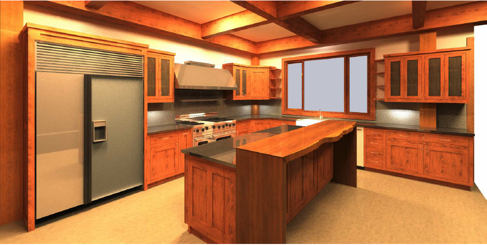 Custom Kitchens created in software to help our craftsmen