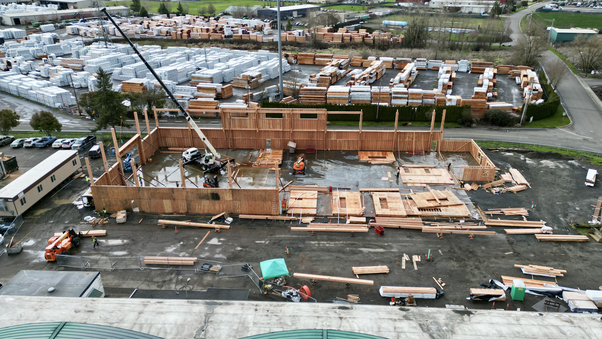 New Energy Works NEWBeamery, the new timber frame and glulam production facility