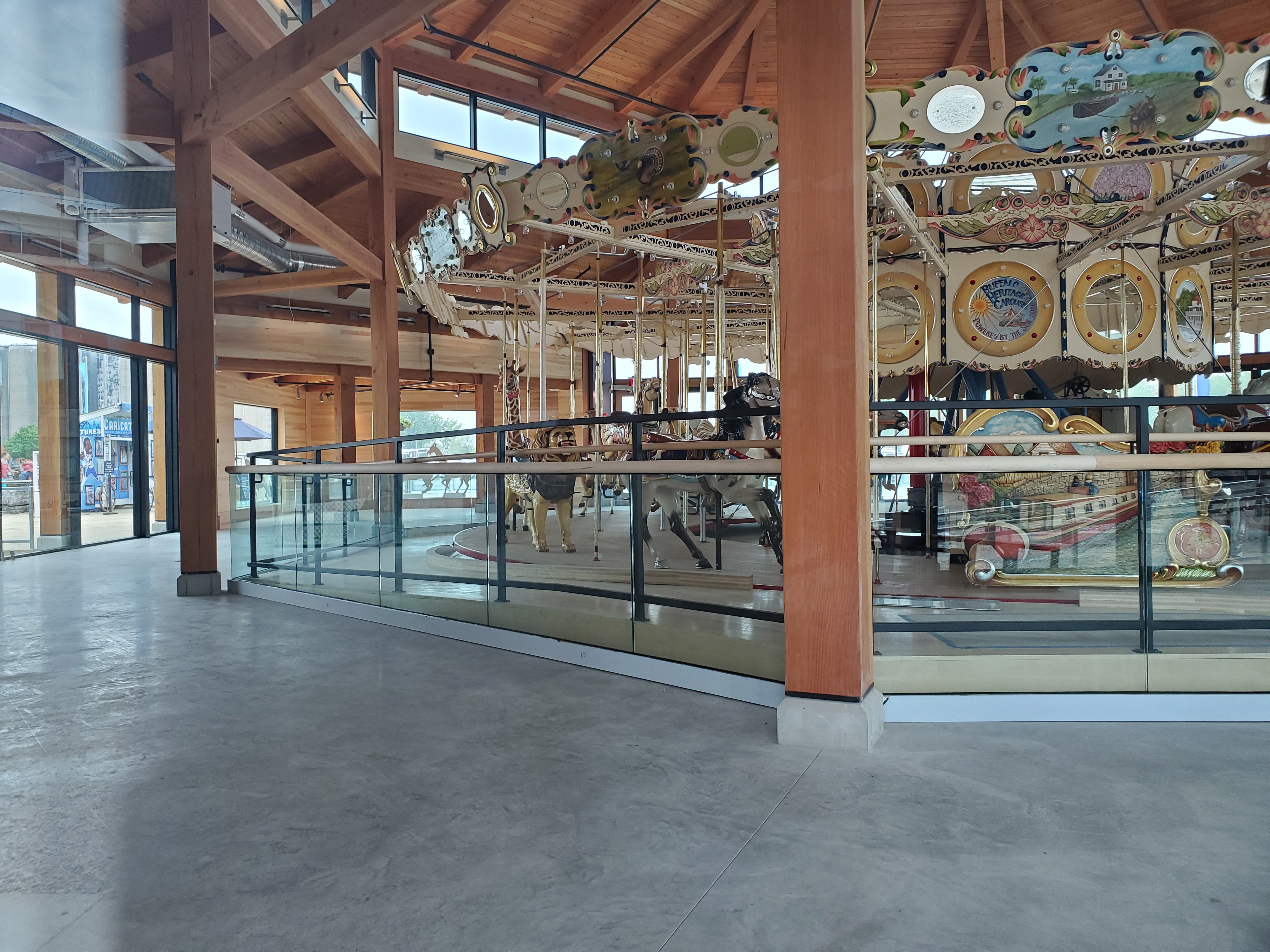 Timber Frame Carousel with New Energy Works and The Buffalo Heritage Carousel,Inc.