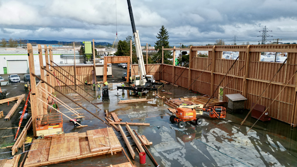 New Energy Works NEWBeamery, the new timber frame and glulam production facility