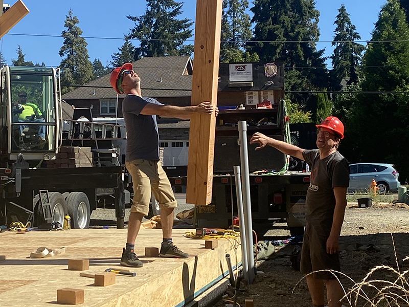 Architect David Shirley of New Energy Works with Jonathan Orpin