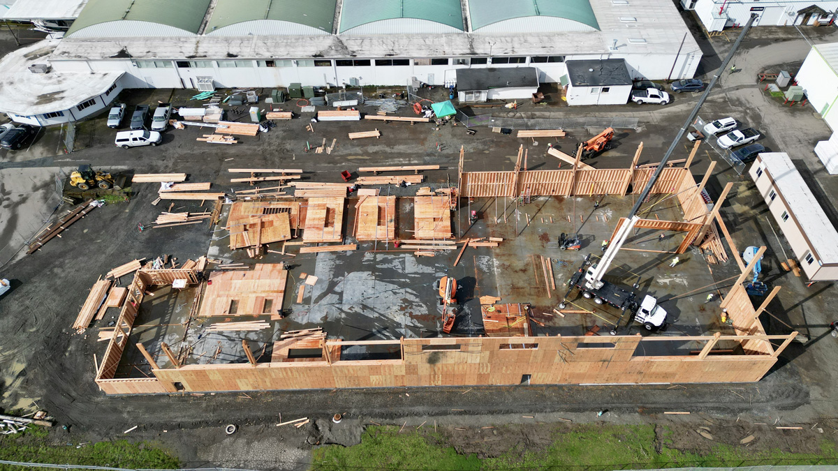 New Energy Works NEWBeamery, the new timber frame and glulam production facility