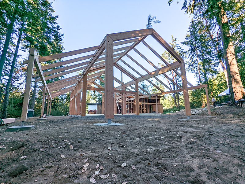 Lesh Timber Frame in Bainbridge WA by New Energy Works