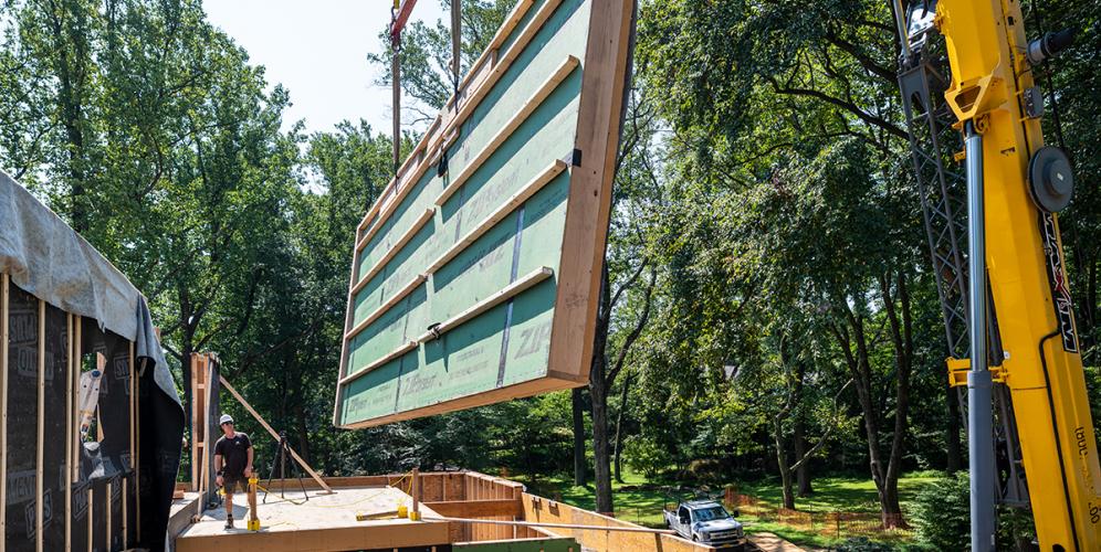 TimberFill, a loose fill insulation, can be blown in or dense packed for high performing, affordable, safe, and carbon negative coverage in attics, wall cavities, floors, and ceilings. 