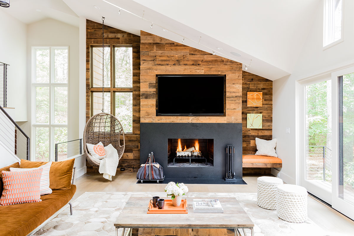 Located in Sherborn this is another project by Jennifer Palumbo Inc. showcasing casual living.
