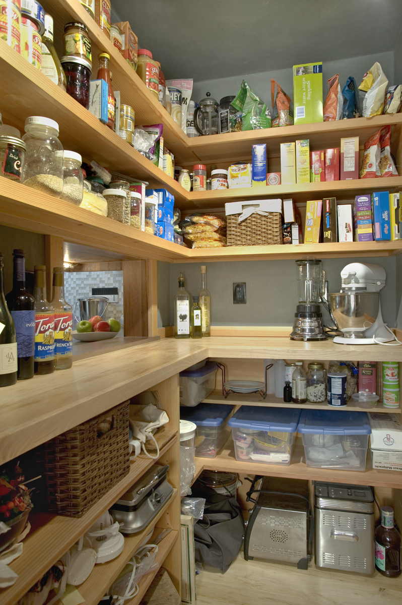 Pantries are great for keeping extra prep space as well as organization.