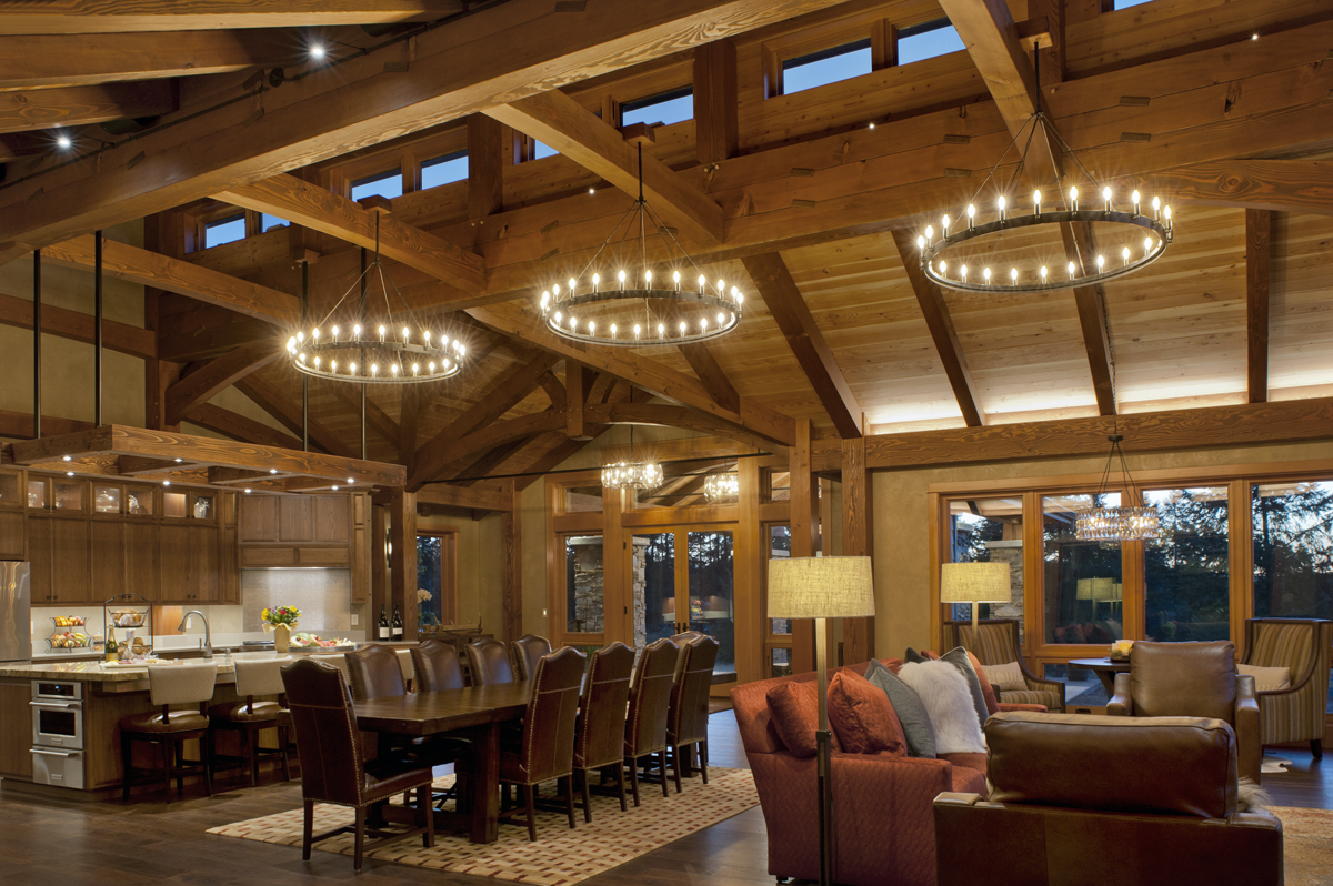 New Energy Works Oregon Timber Frame Home with Keyed Beam