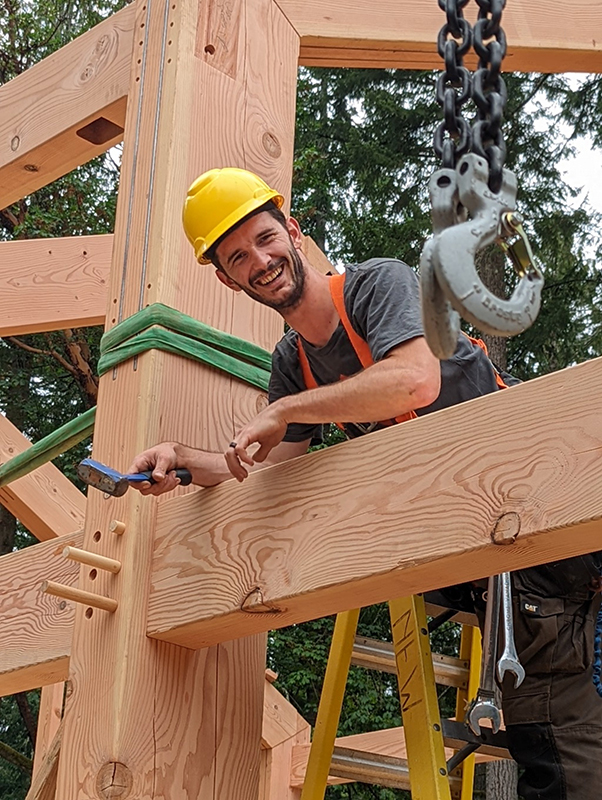 Quentin of New Energy Works Timberframers
