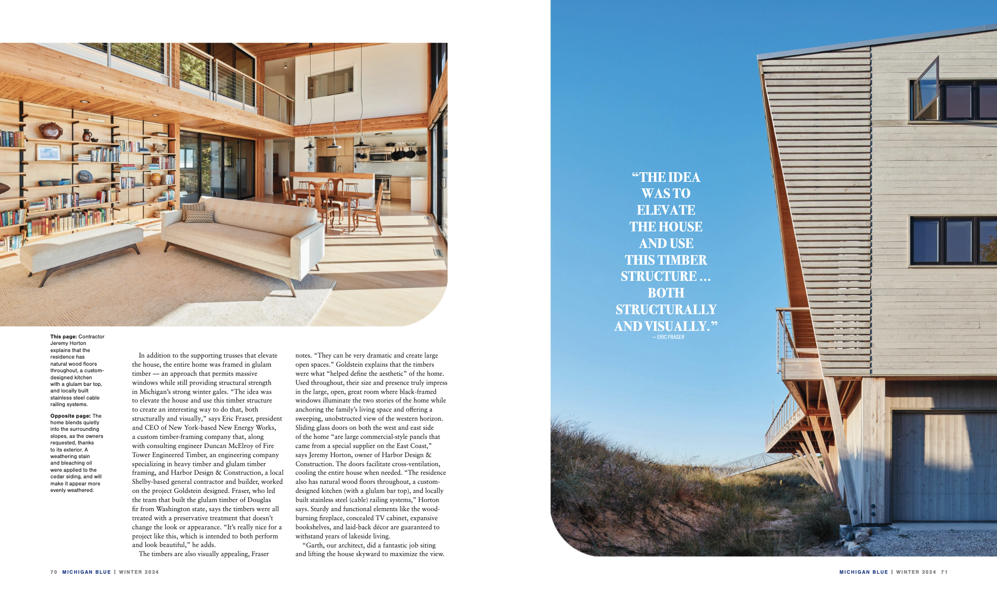 New Energy Works Timber Frame home in Michigan BLUE Magazine