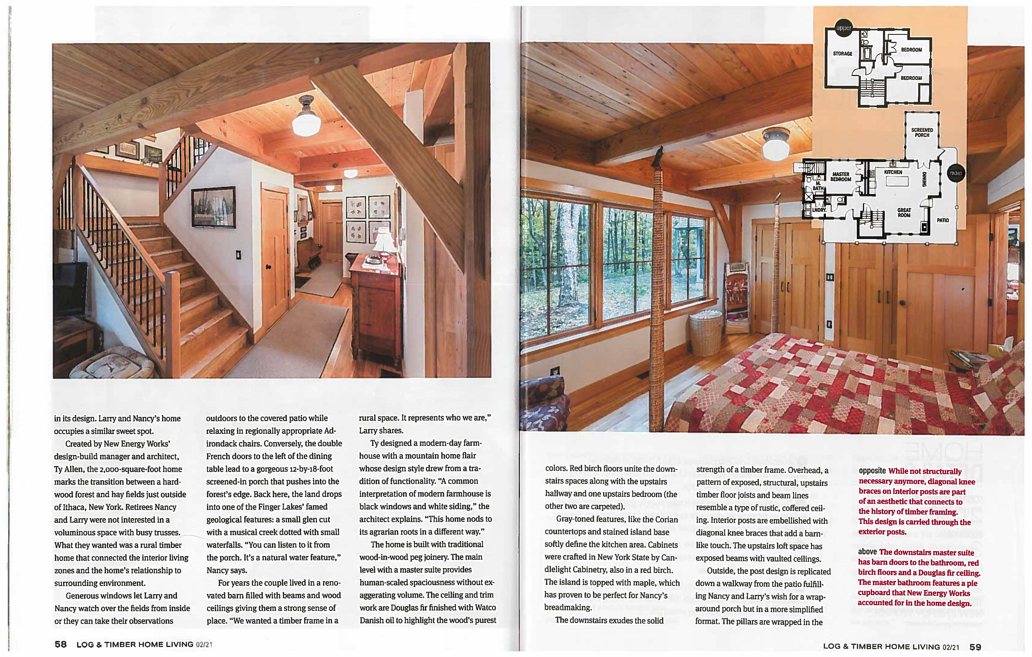 Click here for a PDF download of “Finding the Sweet Spot", Log & Timber Living Jan/Feb 2021