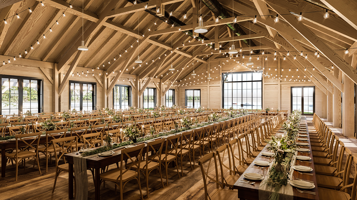 Rendering of our Barn portion of the event center