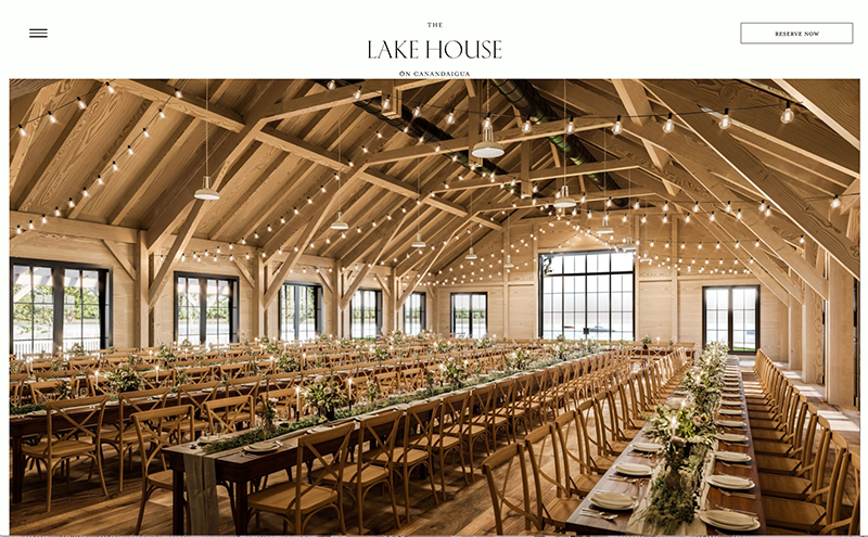 The Lake House event space in Canandaigua, NY—Timber Frame and Enclosure by New Energy Works