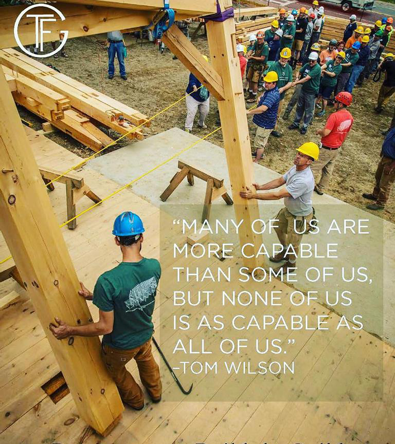 Photo courtesy of the Timber Framers Guild.