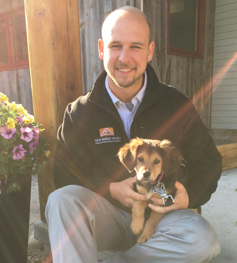 On occasion, Bryan will bring pup Reilly into the office. Here she was just a few months old.
