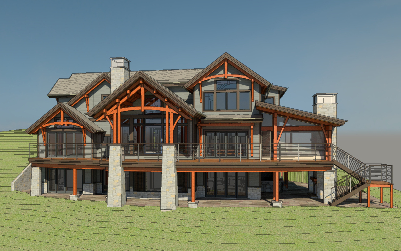 An early rendering of the Smith Mountain Lake project.