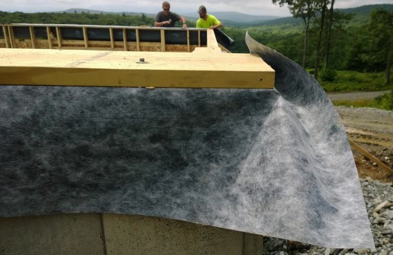 A ‘floppy bit’ during installation between levels of a family home in the Hudson Valley.