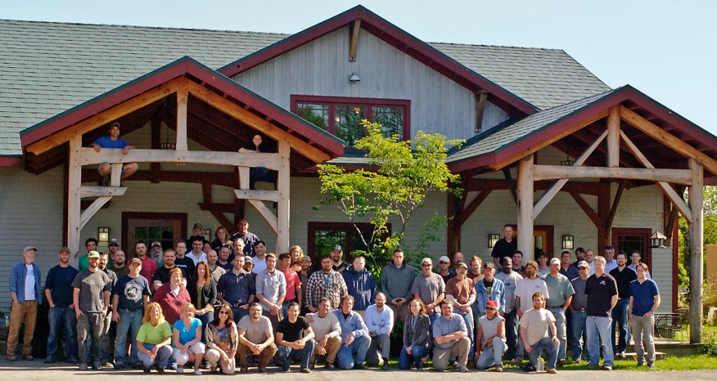 Folks from each of our companies and groups gathered outside the porch of our Farmington, NY headquarters for a quick photo.