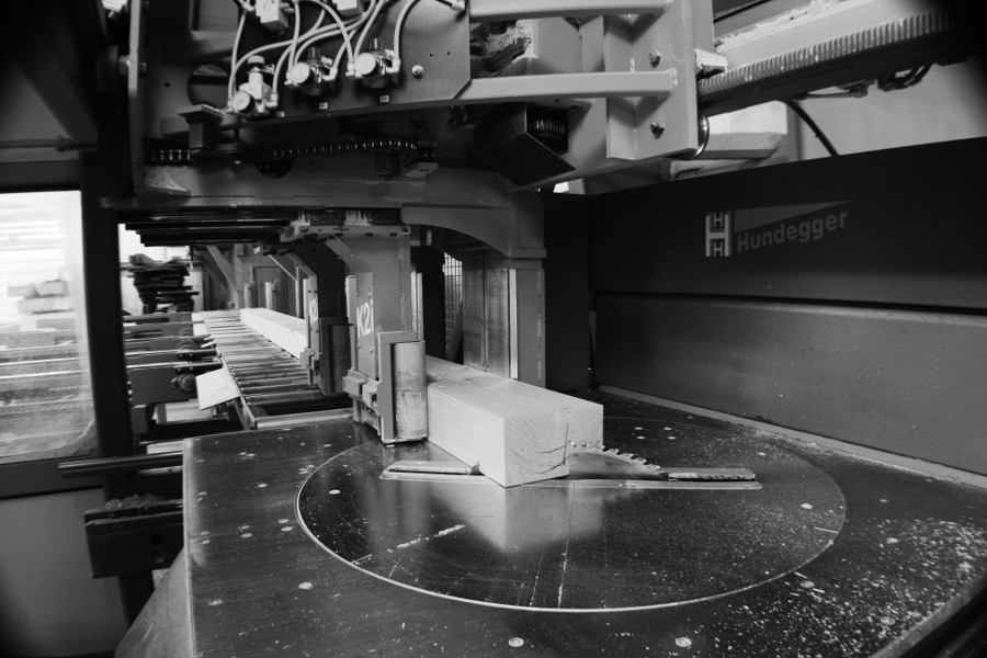We use our Hundegger CNC tools to rough cut timbers and joinery.