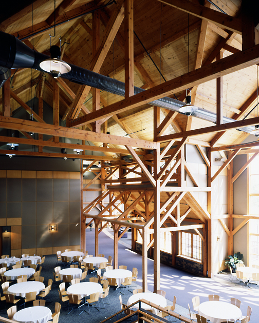 Daylight in The Lodge at the Welch Allyn Conference Center.