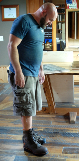 They’re taller than the pair he had on, but the first thing Jake told us was, “They are really comfortable”.