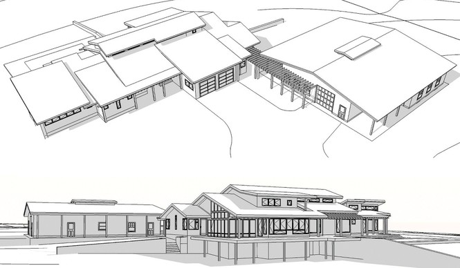 Final design drawings include multiple exterior views.