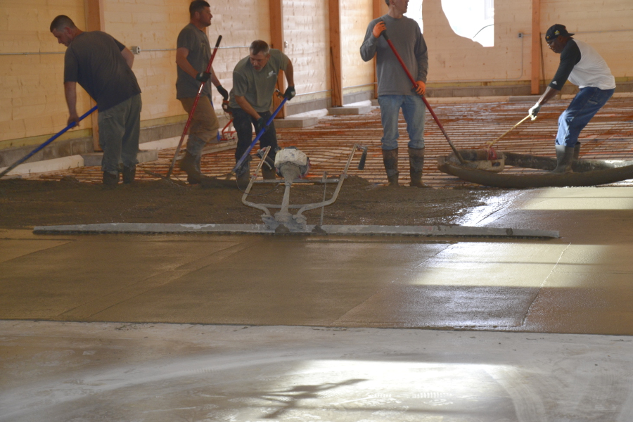 KB Masonry’s team handled this big pour.