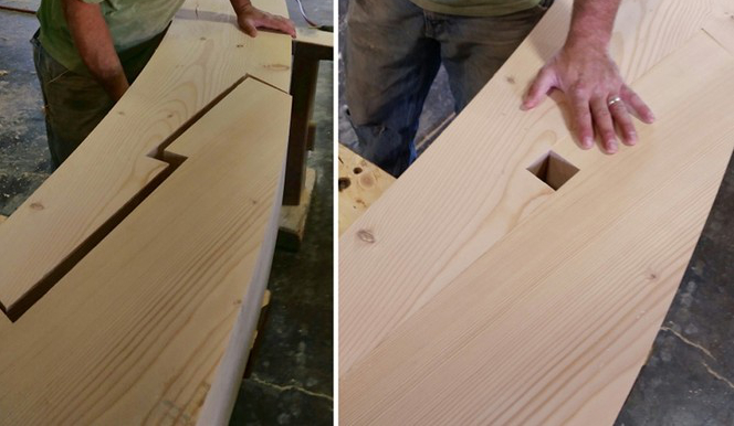 Scarf joint assembly.