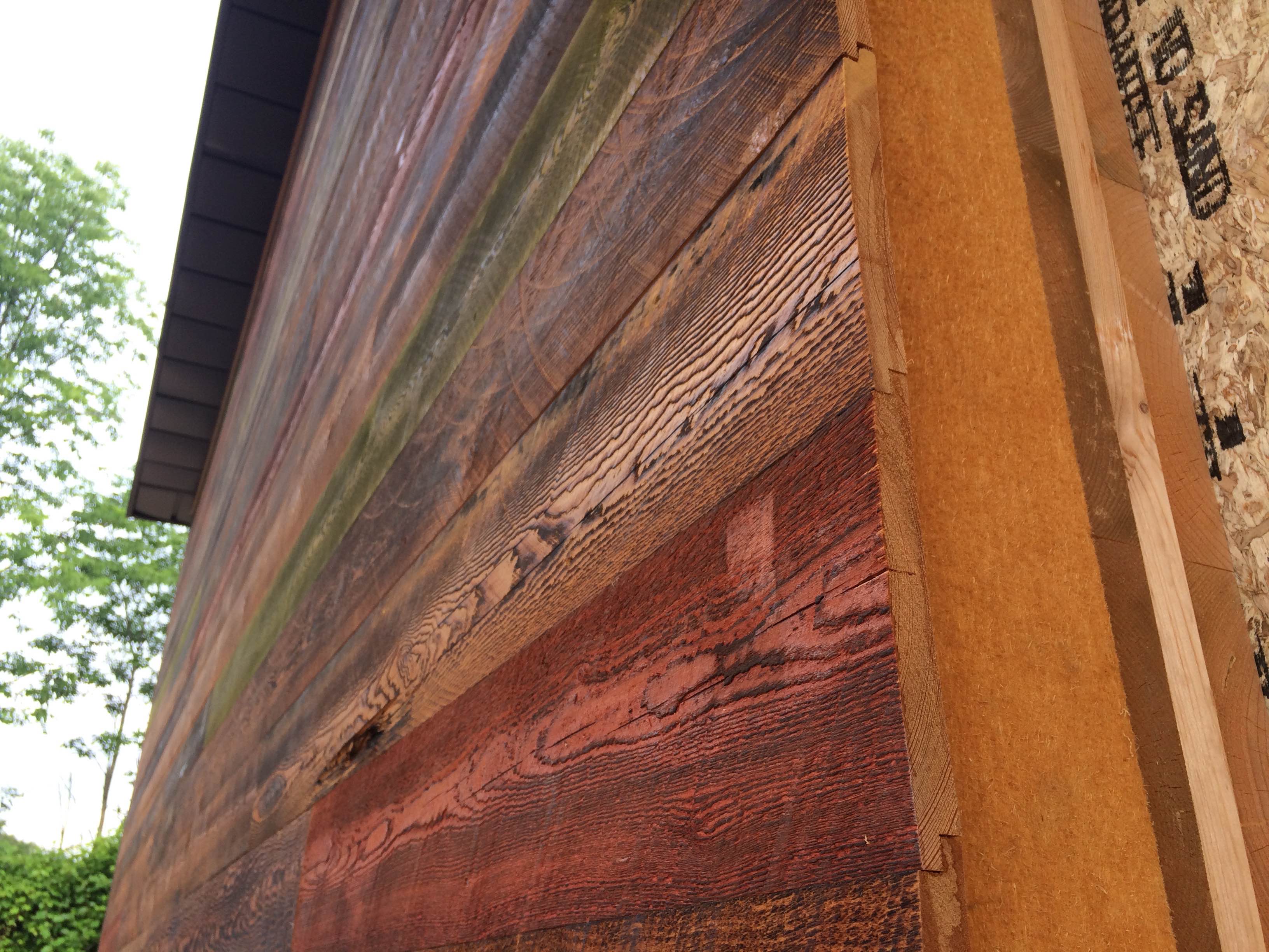 Shou Sugi Ban is an ancient Japanese technique of burning wood as a preservative treatment for exterior siding. The process gives Pioneer Millworks Larch a dark, slightly iridescent look. We anticipate that in this exterior use it may change over time, depending on its exposure to the elements.