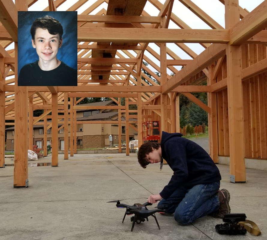 Teenage Jake’s into electronics, most recently running the drone at a community raising for the Benedictine Brewery. The completed time lapse from the day and his efforts is on our YouTube page.