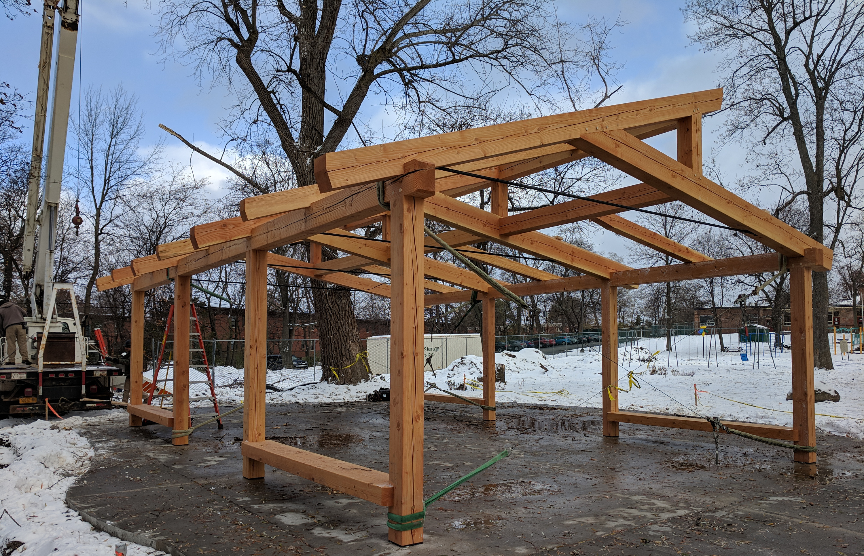 Playground elements are located up the slope towards the RCN facility while a ‘track’ perfect for running, skipping, biking, and other adventures will undulate around the property. A living roof will be created on top of the pavilion and will be visible from classrooms.