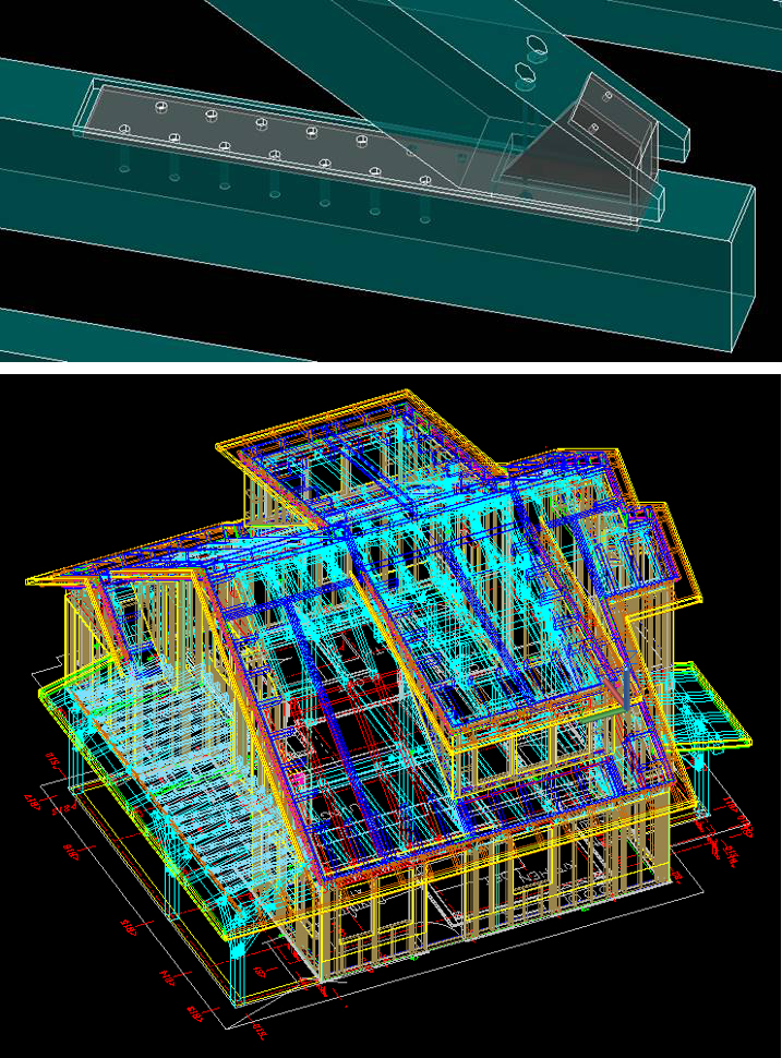 Aiding the durability of the timber frame are a series of embedded cold steel “sled” plates designed to accommodate the thrust forces of the trusses under snow loads. The snow load in this area is 300 psf in comparison to just 25 psf in Portland OR or 40 psf in upstate NY.