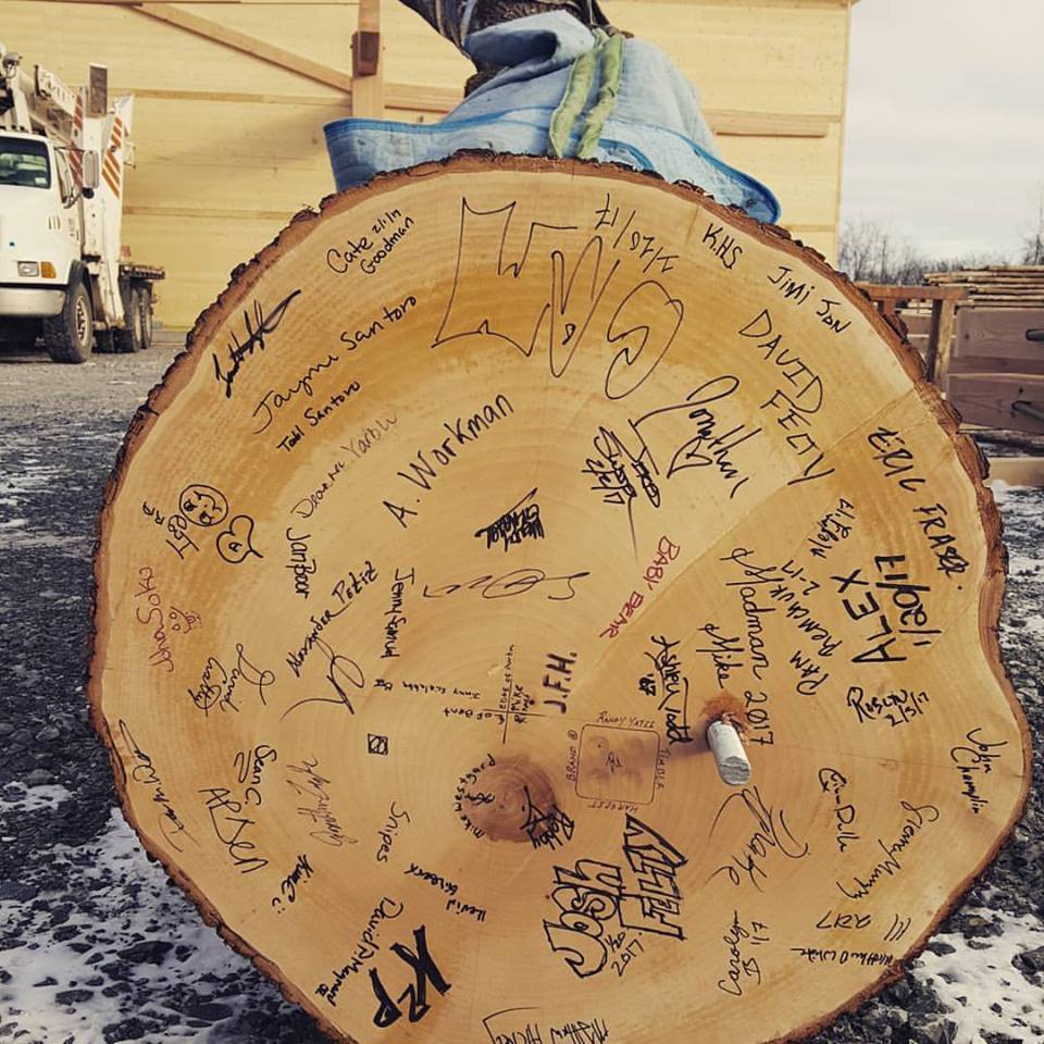 Our McMinnville and Portland OR teams, as well as our Farmington NY teams, signed the base of Atlas prior to raising.