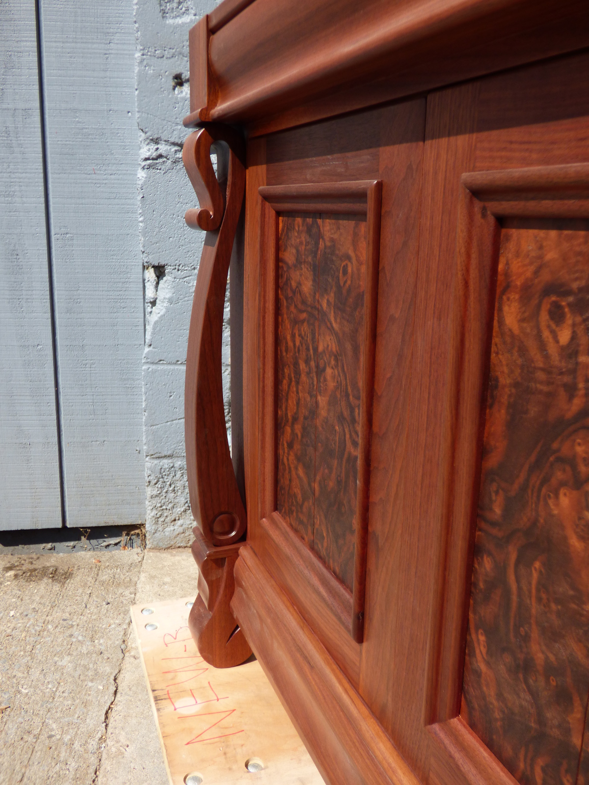 Curved, carved, detailed furniture components can also be roughed out using the CNC, giving our craftsmen a head start on overall shape before adding the intricicies, artistry, and finish.